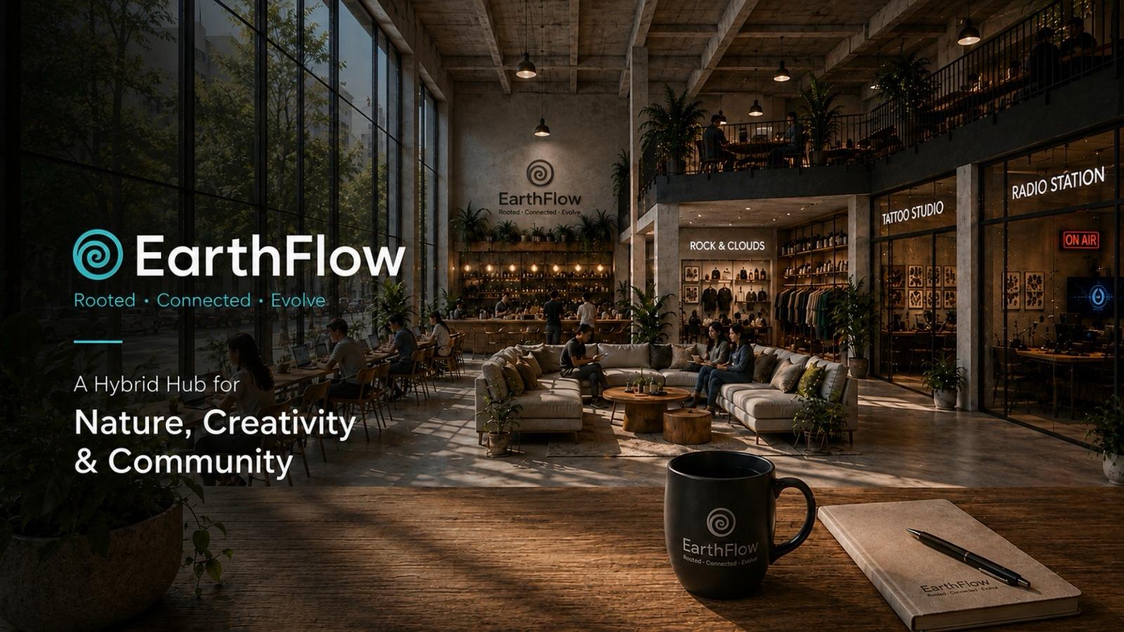 EarthFlow. A vision connecting nature, creativity and community.